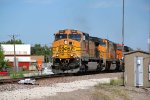 BNSF 5382 heads a ore load Sb out of elsberry MO,